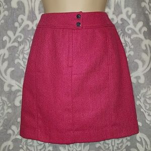 H&M Wool Pink Mini Skirt Size 8